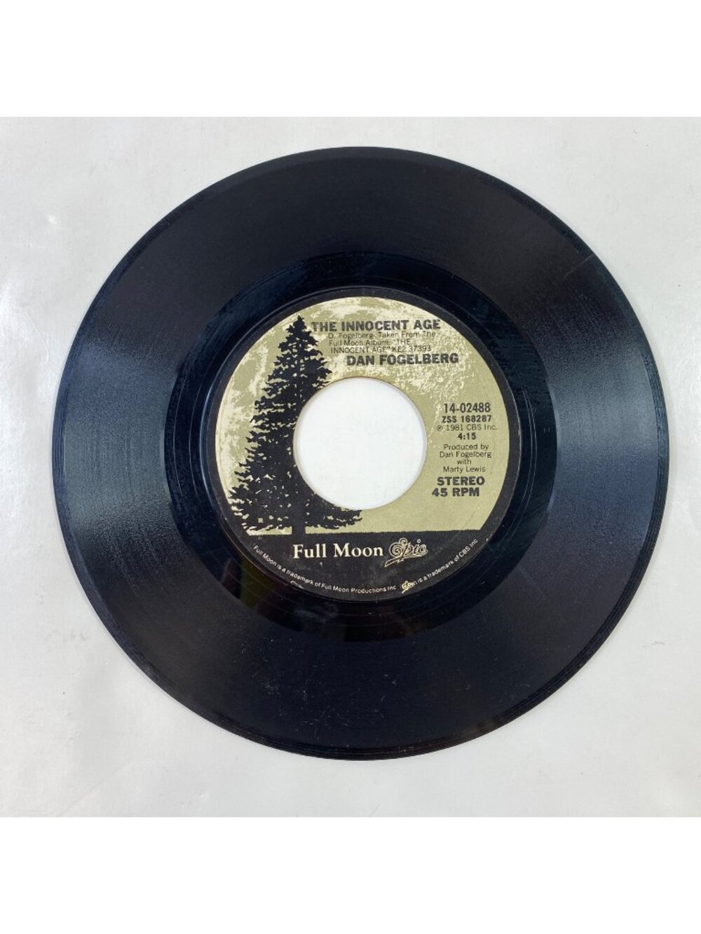 Vintage Dan Fogelberg 45 Rpm Single Hard To Say Innocent Age Vinyl Record